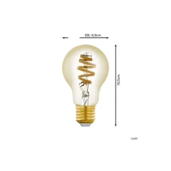 Eglo Connect.Z Smart LED Päron E27 Filament Ambar 4.9W 360lm - 827-865 Justerbar Vit | Dimbar - Ersättare 25W