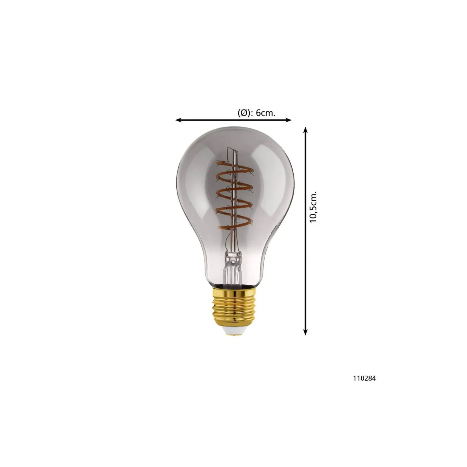 Eglo Connect.Z Smart LED Päron E27 Filament Smokey 4W 150lm - 820 Extra Varm Vit | Dimbar - Ersättare 15W