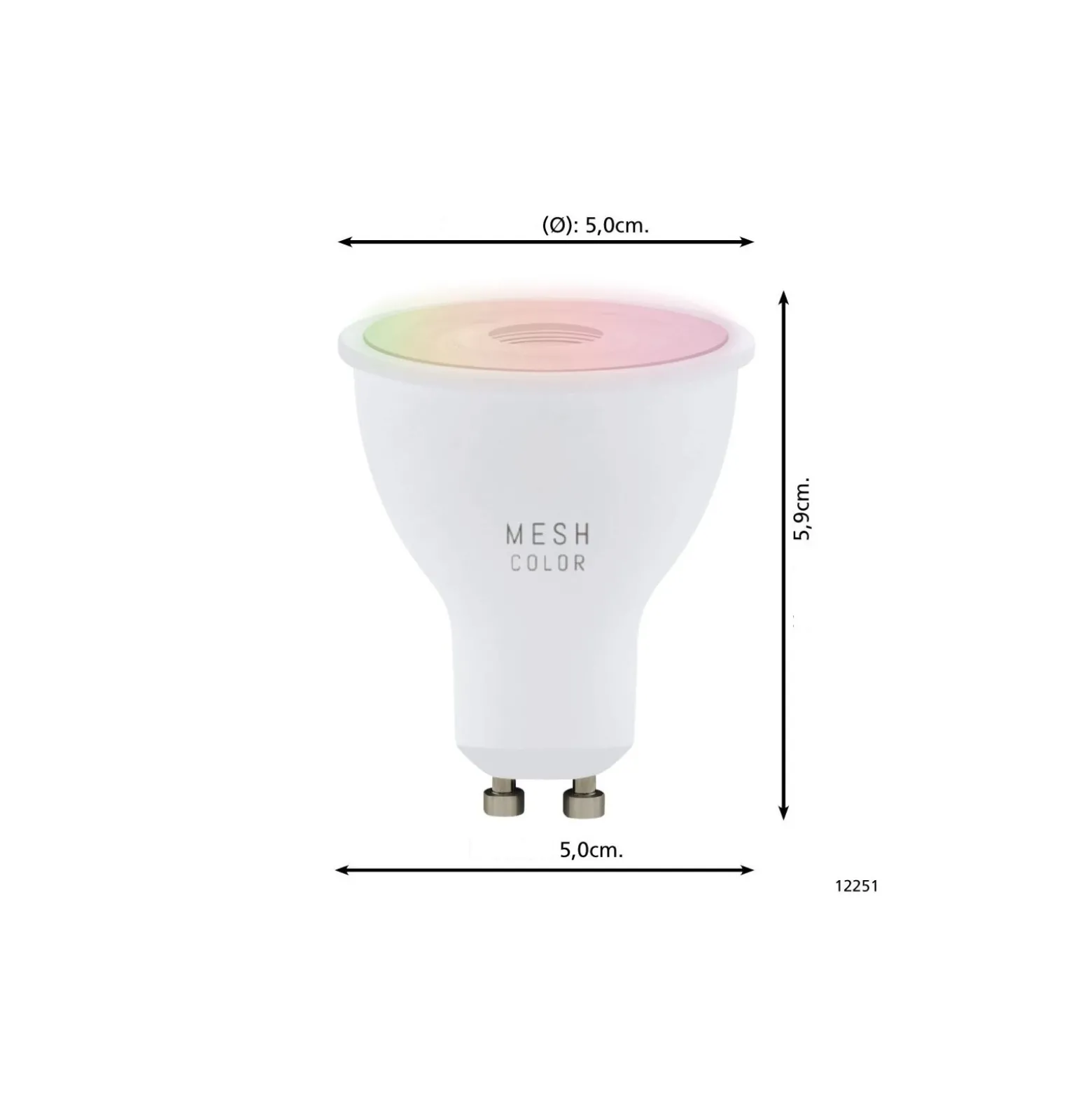 Eglo Connect.Z Smart LED Spot GU10 PAR16 4.9W 345lm 45D - 827 Extra Varm Vit | Dimbar - Ersättare 50W