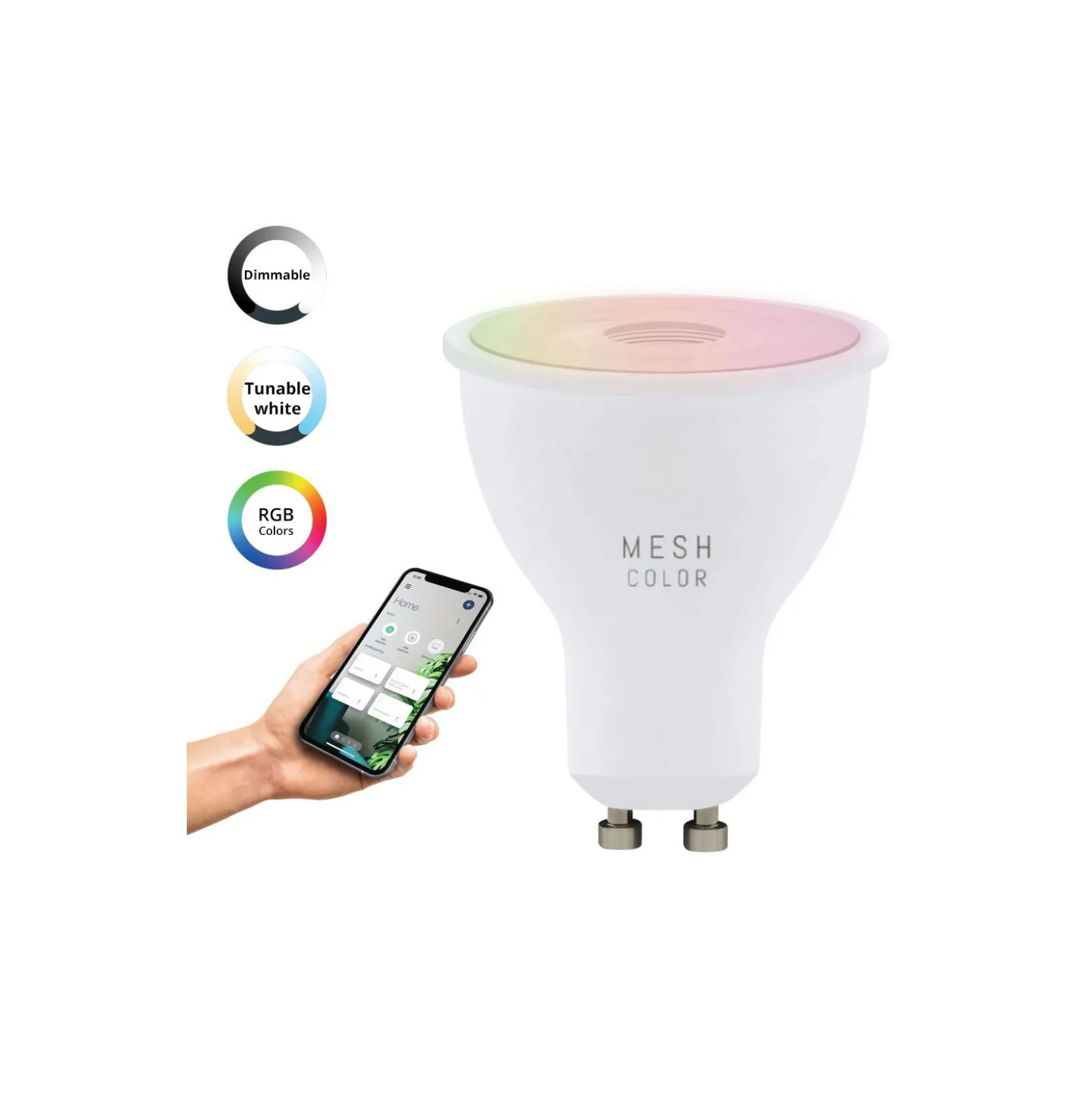 Eglo Connect.Z Smart LED Spot GU10 PAR16 4.9W 345lm 45D - 827 Extra Varm Vit | Dimbar - Ersättare 50W