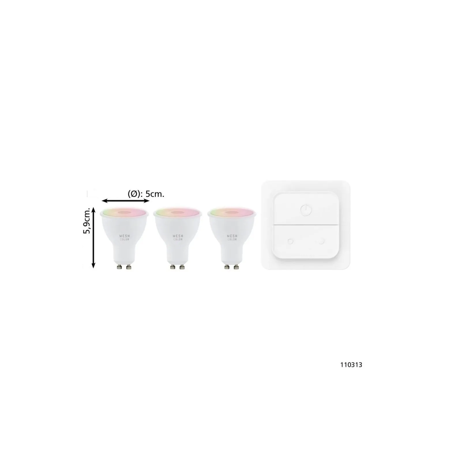 Eglo Connect.Z Smart LED Spot GU10 PAR16 14.7W 345lm 45D - 827-865 Justerbar Vit + RGB | Dimbar - Ersättare 50W
