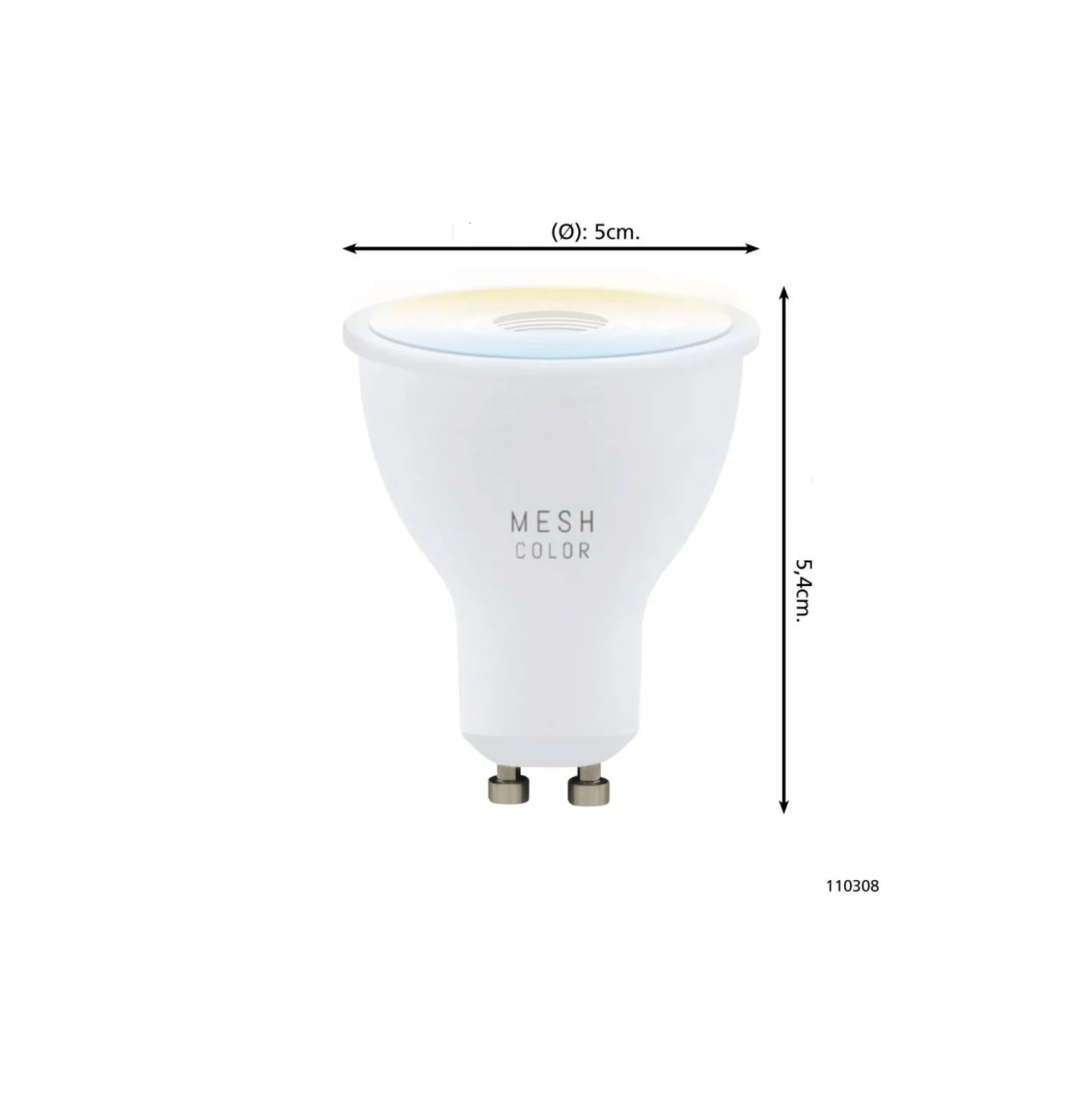 Eglo Connect.Z Smart LED Spot GU10 PAR16 4.9W 400lm 42D - 827-865 Justerbar Vit | Dimbar - Ersättare 57W