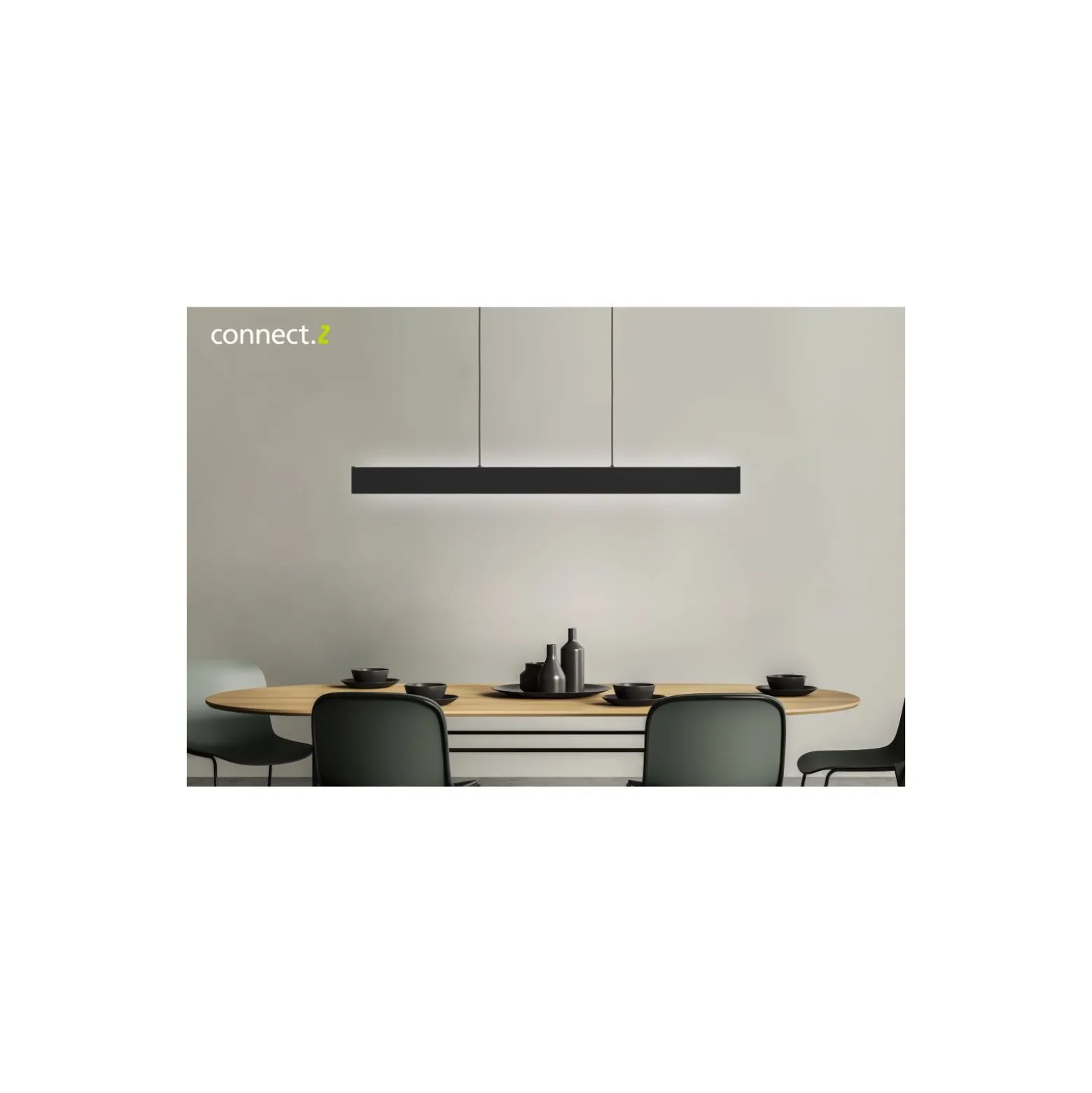 Eglo Connect.Z Smart Pendellampa Andreas-Z Stål Svart 38W 4600lm - 827-865 Justerbar Vit + RGB | Dimbar