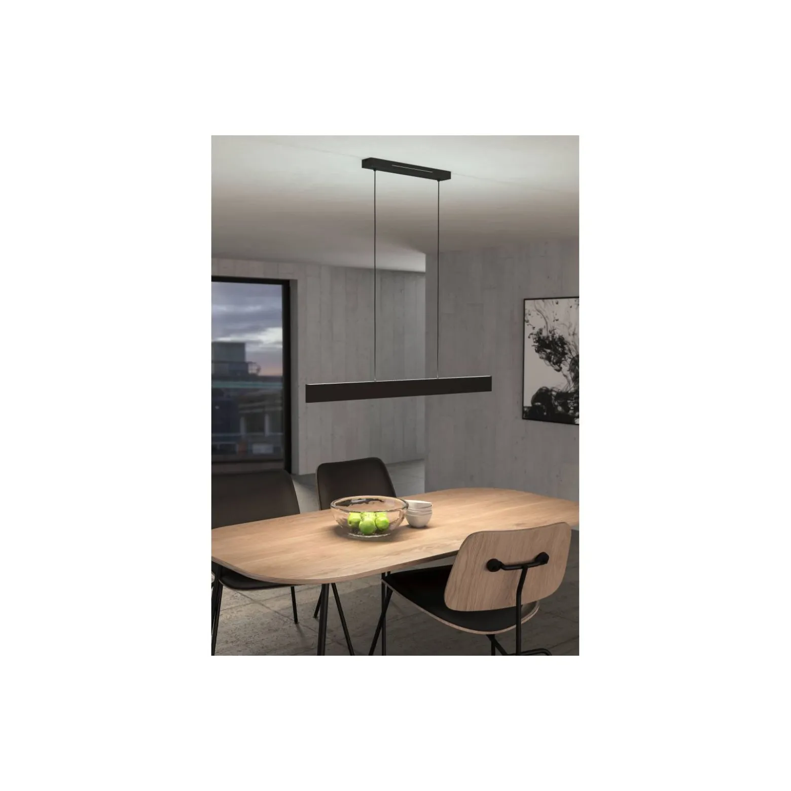 Eglo Connect.Z Smart Pendellampa Andreas-Z Stål Svart 38W 4600lm - 827-865 Justerbar Vit + RGB | Dimbar