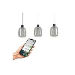 Eglo Connect.Z Smart Pendellampa Molochio-Z Stål Svart 11.1W 1500lm - 827-865 Justerbar Vit + RGB | Dimbar