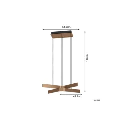 Eglo Connect.Z Smart Pendellampa Folcino-Z Stål Bronze, Svart 36W 3720lm - 827-865 Justerbar Vit + RGB | Dimbar