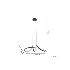 Eglo Connect.Z Smart Pendellampa Calarossa-Z Stål Svart 22W 2500lm - 827-865 Justerbar Vit + RGB | Dimbar