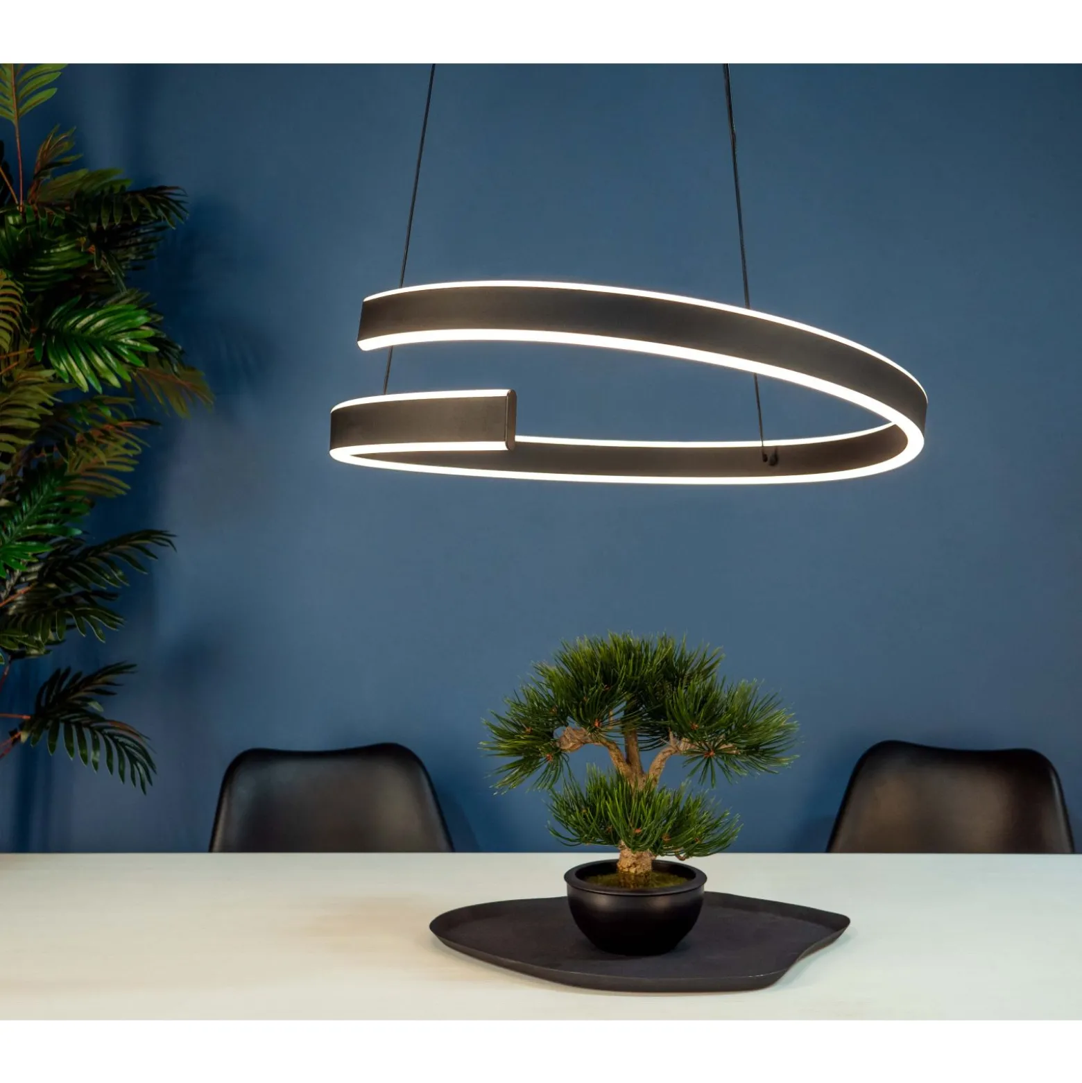 Eglo Connect.Z Smart Pendellampa Andabaia-Z Aluminium Svart 42W 5300lm - 830-865 Justerbar Vit | 600mm - Dimbar