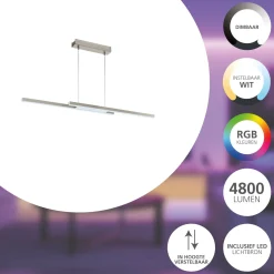 Eglo Connect.Z Smart Pendellampa Fraioli-Z Aluminium Vit 17W 2100lm - 827-865 Justerbar Vit | Dimbar
