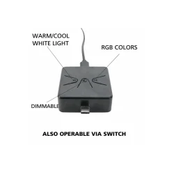 Eglo Connect.Z Smart Stoch Bolognano-Z Stål Grå 25.7W 1150lm - 827-865 Justerbar Vit + RGB | Dimbar