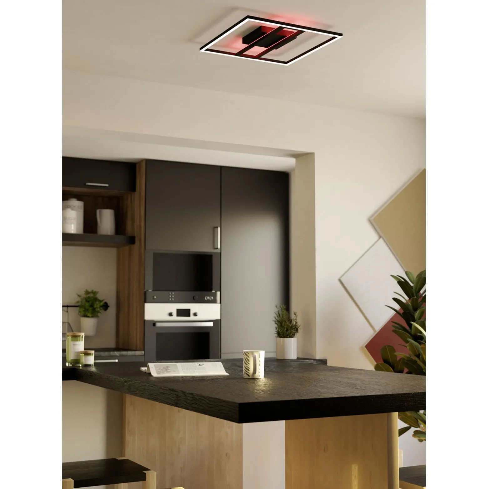 Eglo Connect.Z Smart Taklampa Calagrano-Z Aluminium Svart 18W 2400lm - 827-865 Justerbar Vit | Dimbar