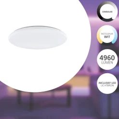 Eglo Connect.Z Smart Taklampa Totari-Z Stål Vit 11W 1240lm - 827-865 Justerbar Vit | 530mm - Dimbar