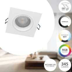 Eglo Connect.Z Smart Taklampa Carosso Aluminium Vit 4W 440lm - 827-865 Justerbar Vit | Dimbar