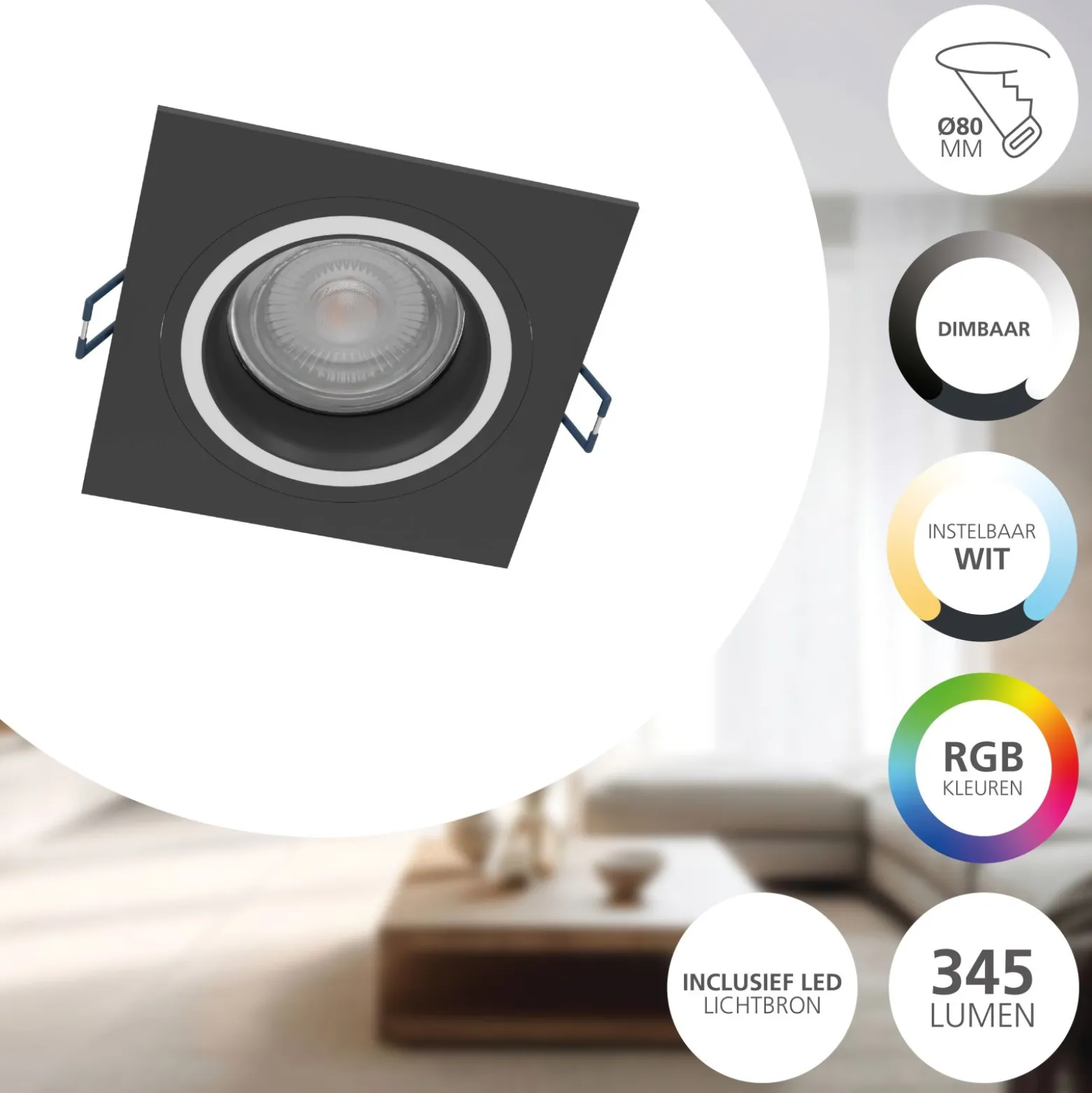 Eglo Connect.Z Smart Taklampa Carosso Aluminium Svart 4W 440lm - 827-865 Justerbar Vit | Dimbar