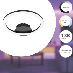 Eglo Connect.Z Smart Taklampa Parrapos-Z Stål Svart 11W 1400lm - 827-865 Justerbar Vit | Dimbar