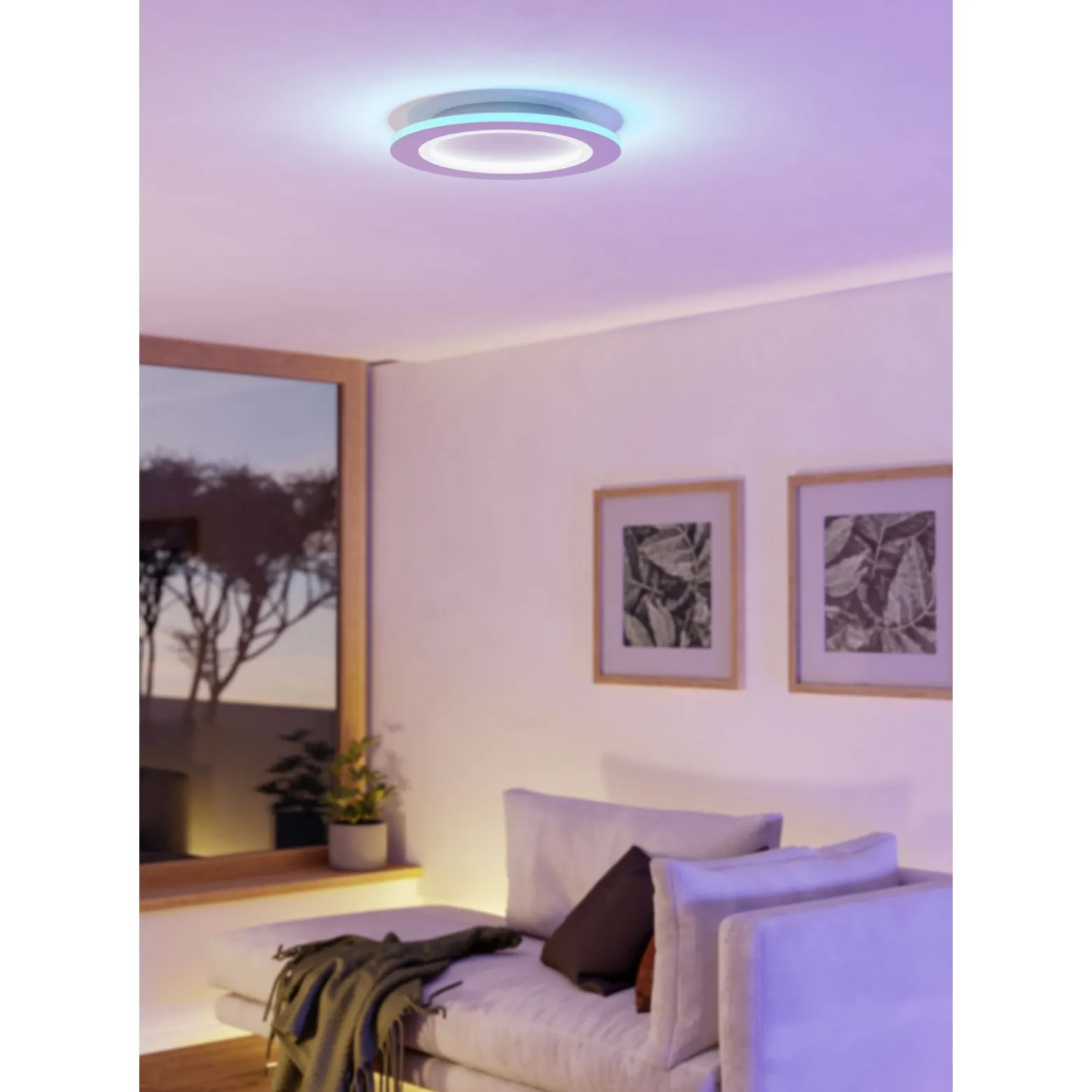 Eglo Connect.Z Smart Taklampa Padrogiano-Z Stål Vit 9.7W 1170lm - 827-865 Justerbar Vit | 595mm - Dimbar