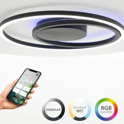 Eglo Connect.Z Smart Taklampa Calagrano-Z Aluminium Svart 20W 2750lm - 827-865 Justerbar Vit | 450mm - Dimbar