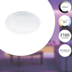 Eglo Connect.Z Smart Taklampa Totari-Z Stål Vit 4W 540lm - 827-865 Justerbar Vit | 380mm - IP44 - Dimbar