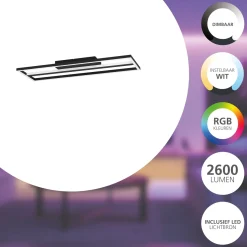 Eglo Connect.Z Smart Taklampa Calagrano Aluminium Svart 21W 2600lm - 827-865 Justerbar Vit | Dimbar