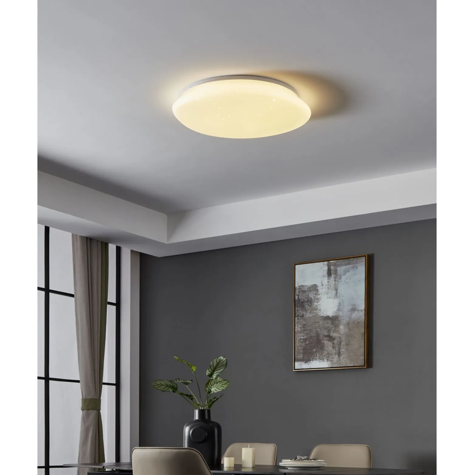 Eglo Connect.Z Smart Taklampa Stål Vit 11W 1350lm - 827-865 Justerbar Vit + RGB | 600mm - Dimbar
