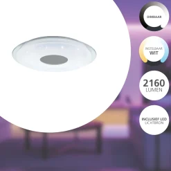 Eglo Connect.Z Smart Taklampa Lanciano-Z Stål Vit 4W 540lm - 827-865 Justerbar Vit | 450mm - Dimbar