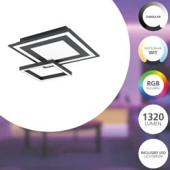 Eglo Connect.Z Smart Taklampa Savatarila-Z Stål Svart 2W 330lm - 827-865 Justerbar Vit | Dimbar