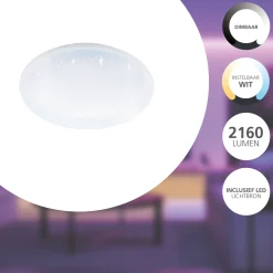 Eglo Connect.Z Smart Taklampa Totari- Stål Vit 4W 540lm - 827-865 Justerbar Vit | 380mm - Dimbar