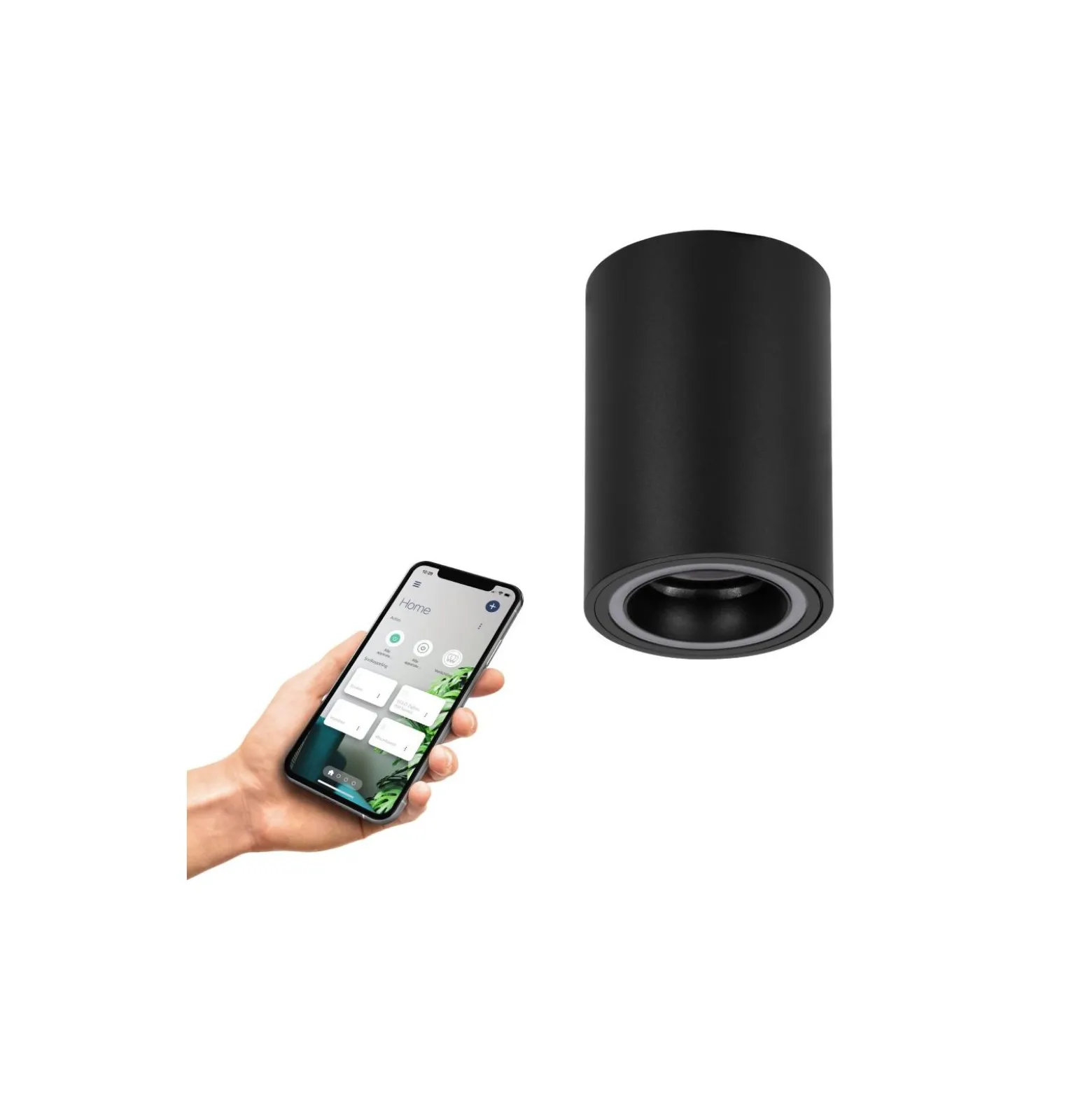 Eglo Connect.Z Smart Tak Spot Carosso-Z Aluminium Svart 4.9W 345lm - 827-865 Justerbar Vit + RGB | Dimbar - Passande för GU10