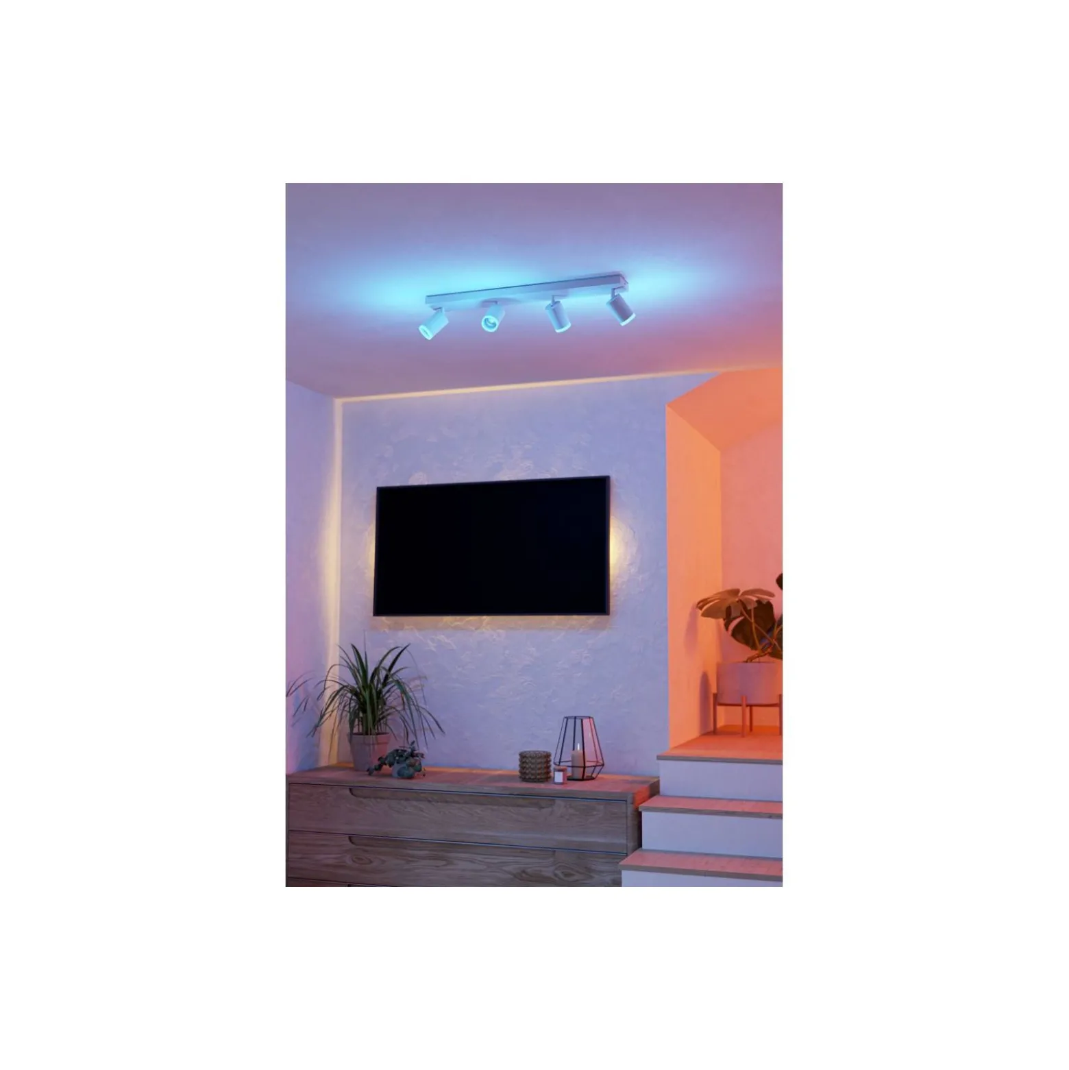 Eglo Connect.Z Smart Tak Spot Melitello-Z Stål Vit 14.8W 2200lm - 827-865 Justerbar Vit + RGB | Dimbar