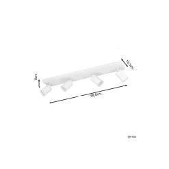 Eglo Connect.Z Smart Tak Spot Melitello-Z Stål Vit 14.8W 2200lm - 827-865 Justerbar Vit + RGB | Dimbar