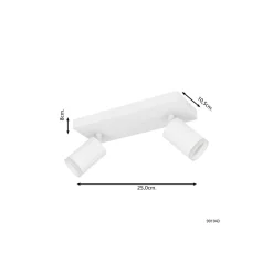 Eglo Connect.Z Smart Tak Spot Melitello-Z Stål Vit 7.4W 1100lm - 827-865 Justerbar Vit + RGB | Dimbar