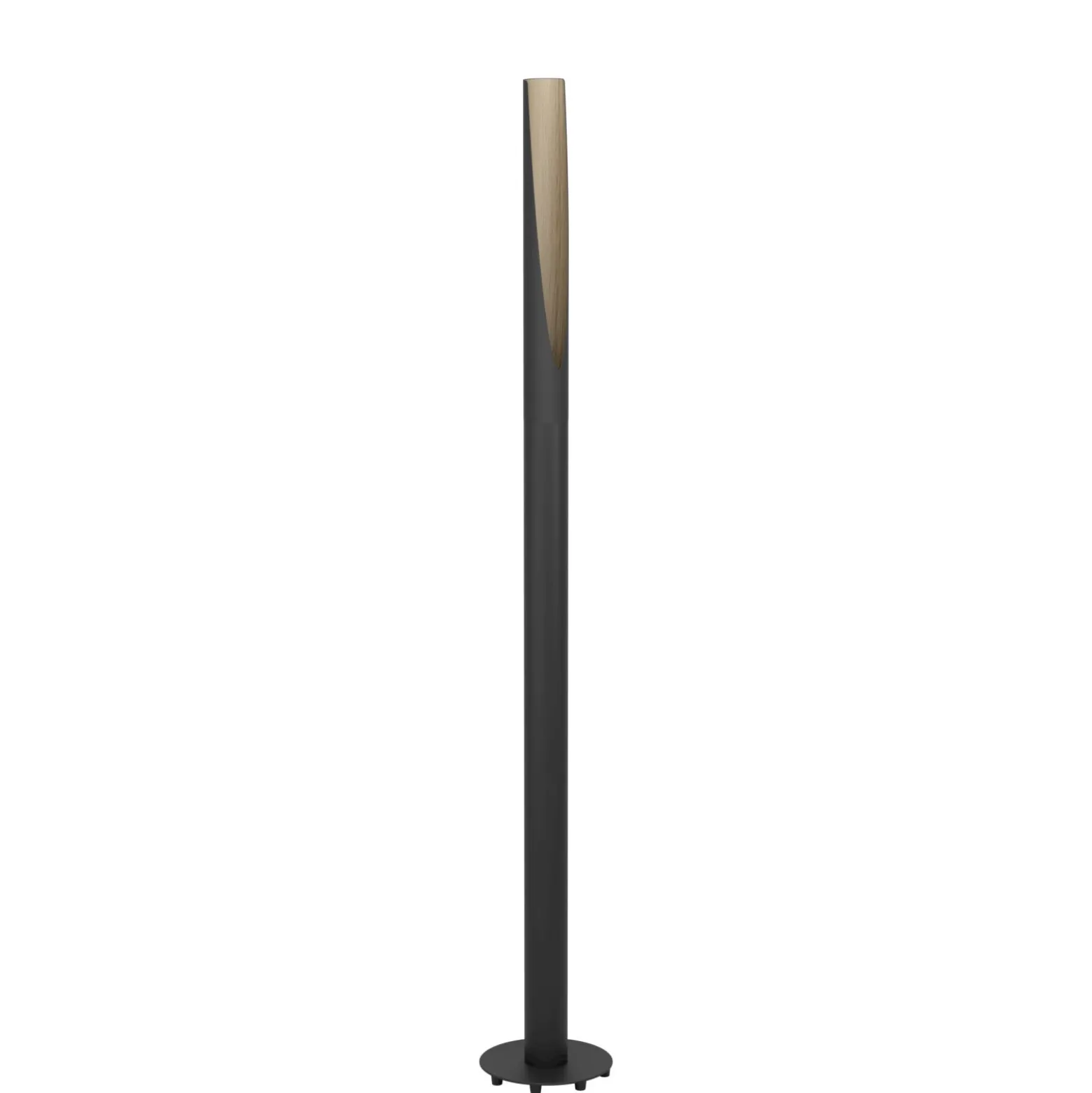Eglo Golvlampa Barbotto Stål Svart Trä 45W 345lm - 830 Varm Vit
