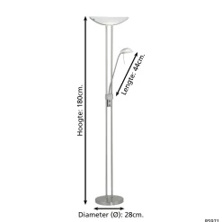 Eglo Golvlampa Baya | Passande För 1x R7s och 1x G9