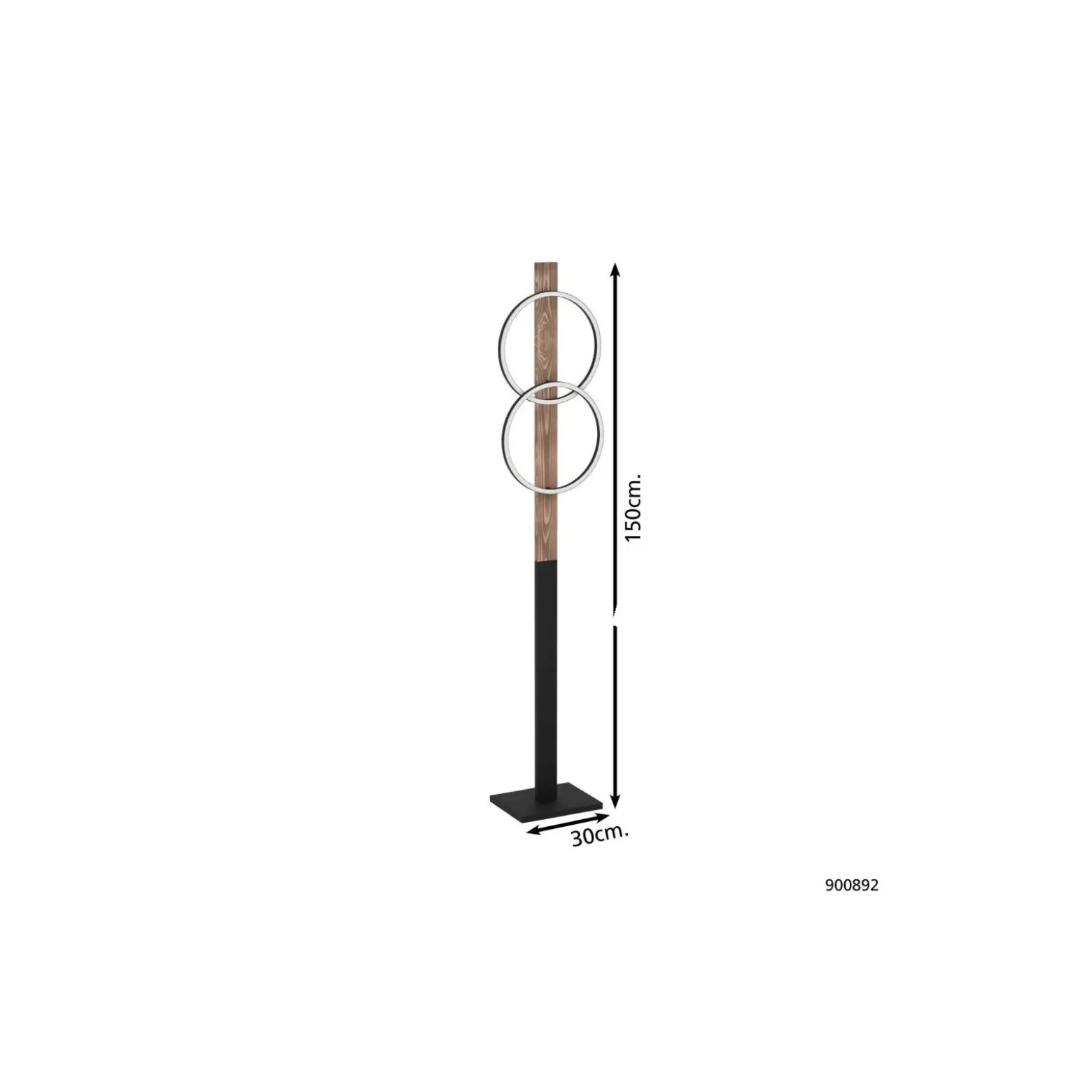 Eglo Golvlampa Boyal Stål Svart, Rostig 24W 3400lm - 830 Varm Vit