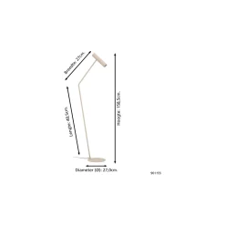 Eglo Golvlampa Caminia Stål Slipad 4.7W 345lm - 830 Varm Vit | IP20 - Inkl. 1x GU10