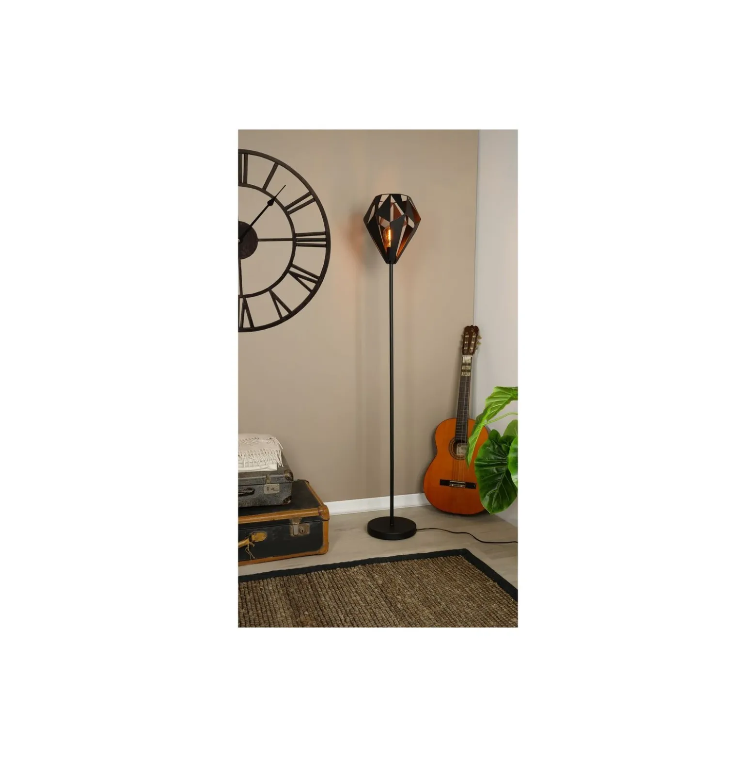 Eglo Golvlampa Carlton 5 Stål Svart | IP20 - Passande för 1x E27