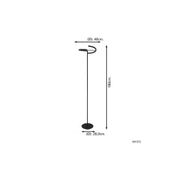 Eglo Golvlampa Castelpoto Stål Svart 17.6W 2000lm - 830 Varm Vit | Dimbar