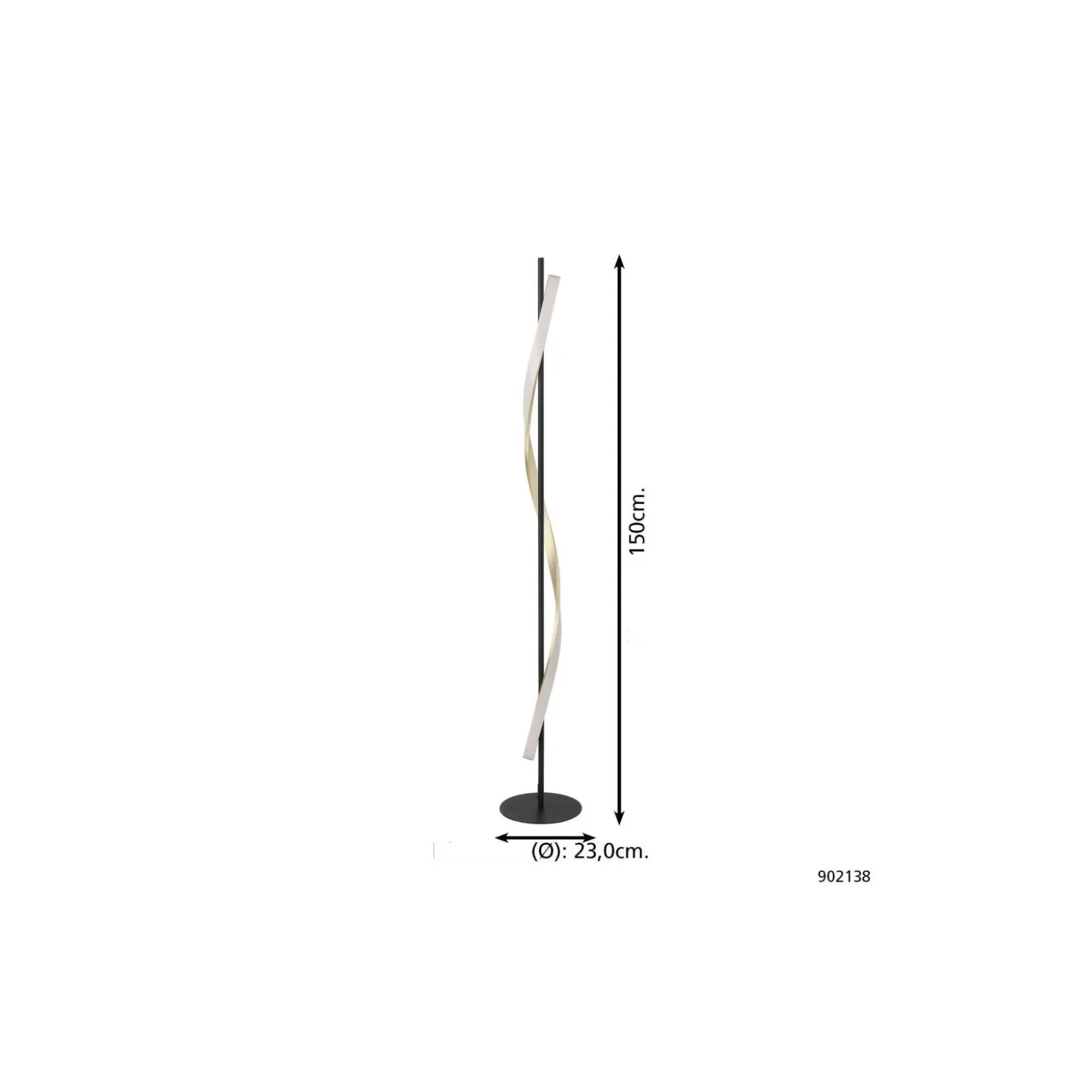 Eglo Golvlampa Conaprato Stål Brushed Mässing, Svart 20W 2500lm - 827-840-865 CCT | Dimbar