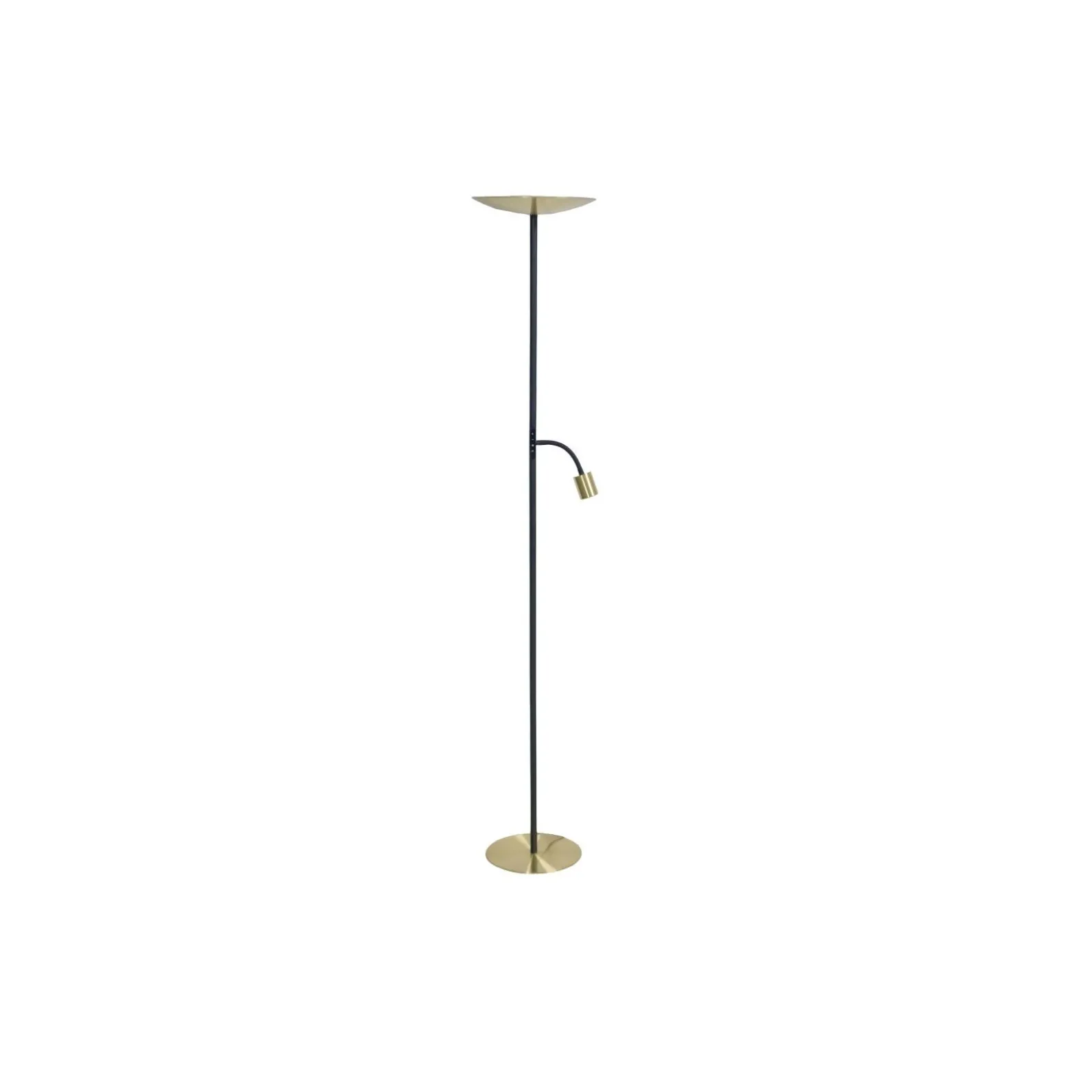 Eglo Golvlampa Conivarino Stål Brushed Mässing, Svart 30.5W 3150lm - 827 Extra Varm Vit | Dimbar