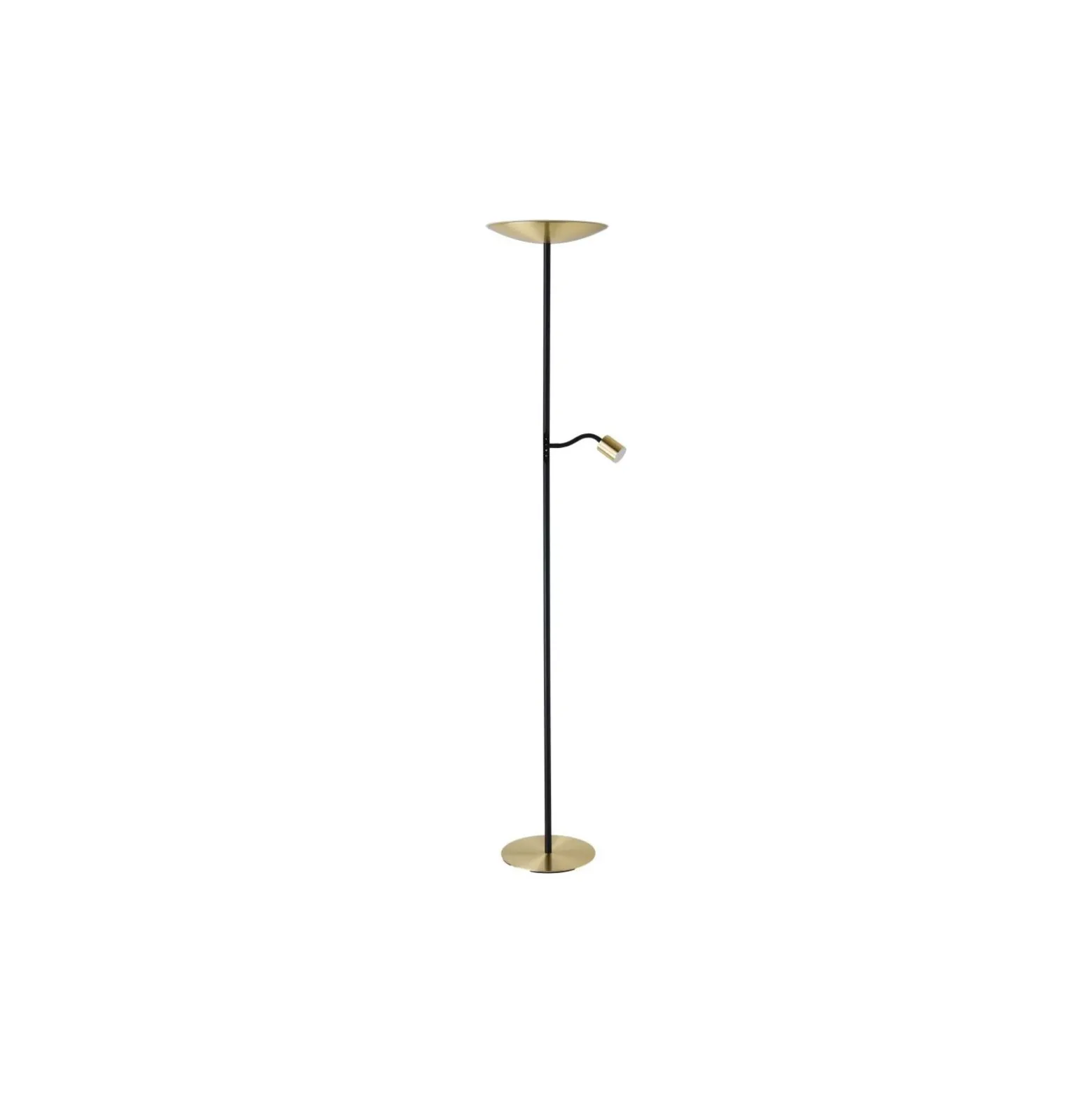 Eglo Golvlampa Conivarino Stål Brushed Mässing, Svart 30.5W 3150lm - 827 Extra Varm Vit | Dimbar