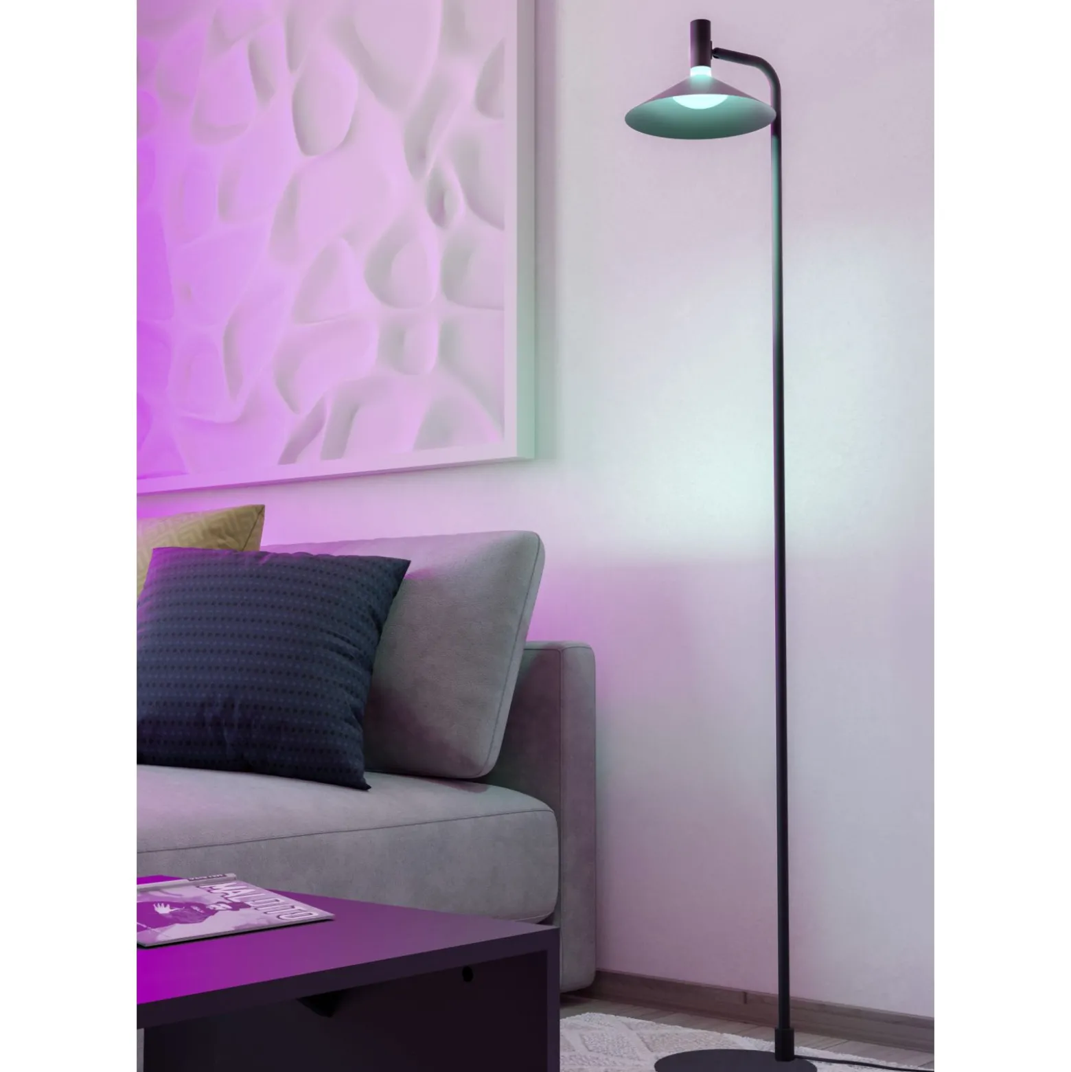 Eglo Golvlampa Conomavilla-Z Stål Svart 7W 1000lm - 827-865 Justerbar Vit | Dimbar