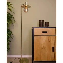 Eglo Golvlampa Escandell Stål Guld | Passande För 1x E27