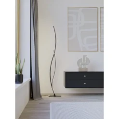 Eglo Golvlampa Grisolia Stål Svart Vit 20W 2500lm - 840 Kallvit