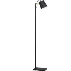 Eglo Golvlampa Lacey Stål Svart Trä | Passande För 1x E27