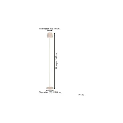 Eglo Golvlampa Mannera-L Aluminium Sanded 4W 440lm - 824-830-840 CCT | IP54 - 3-Stegs Dimbar