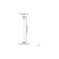 Eglo Golvlampa Mannera-L Aluminium Grå 4W 440lm - 824-830-840 CCT | IP54 - 3-Stegs Dimbar
