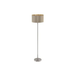 Eglo Golvlampa Maserlo Stål Satin Nickel | Passande för E27