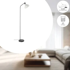 Eglo Golvlampa Matlock Stål Grå Svart | Passande För 1x E27