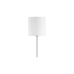 Eglo Golvlampa Pasteri Stål Satin Nickel Vit | IP20 - Passande för 1x E27