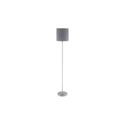 Eglo Golvlampa Pasteri Stål Satin Nickel Grå | IP20 - Passande för 1x E27